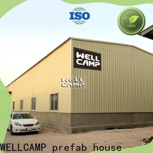 WELLCAMP, WELLCAMP prefab house, WELLCAMP container house steel warehouse with brick wall