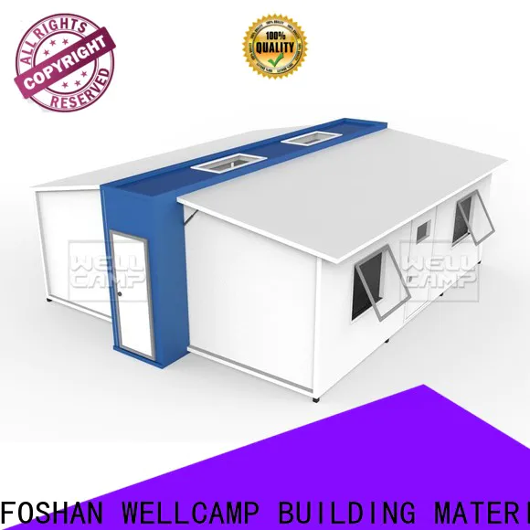 WELLCAMP, WELLCAMP prefab house, WELLCAMP container house standard expandable container house with two bedroom for wedding room