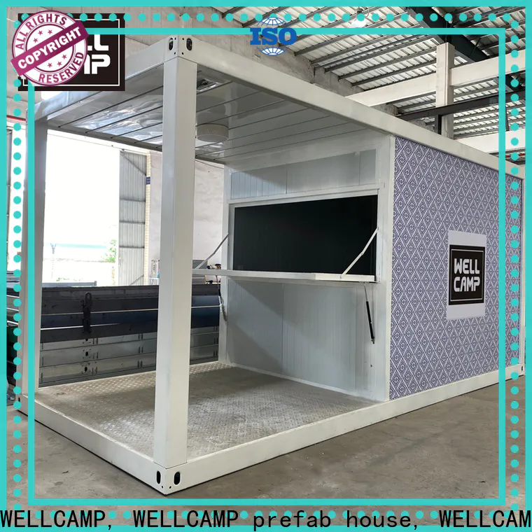 WELLCAMP, WELLCAMP prefab house, WELLCAMP container house completed flat pack container house with walkway for office