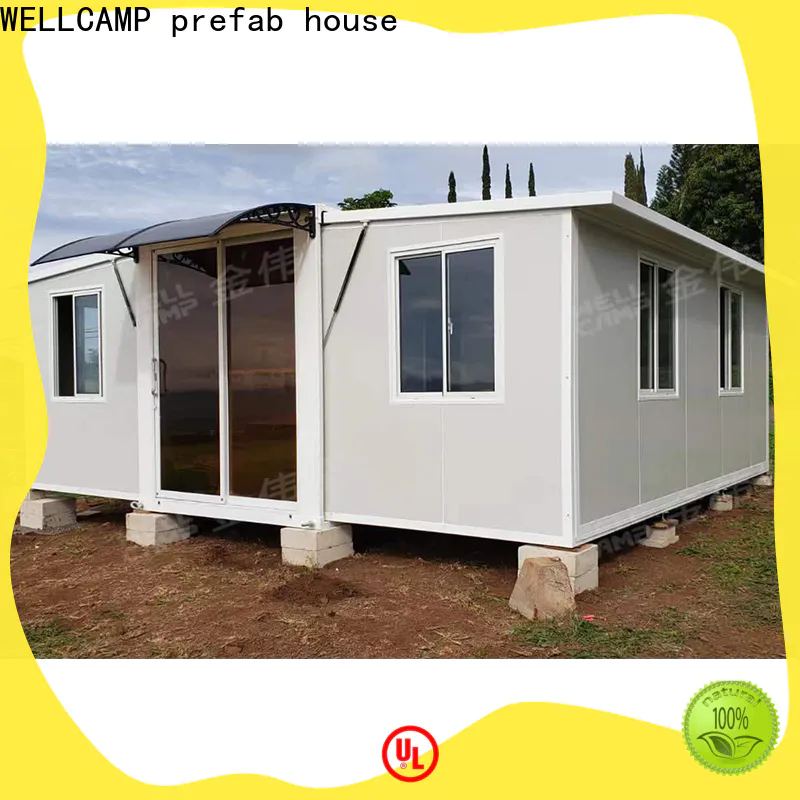 WELLCAMP, WELLCAMP prefab house, WELLCAMP container house easy install expandable container house with two bedroom for apartment