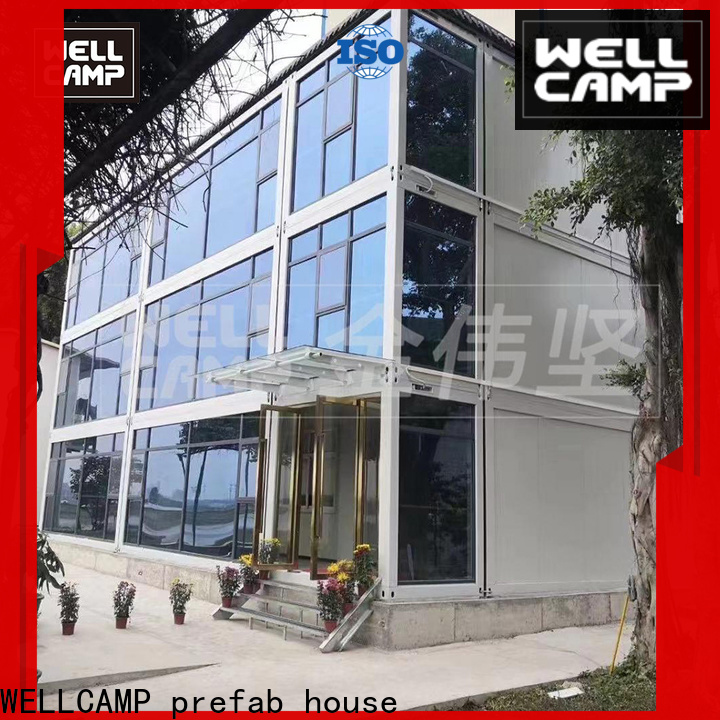 WELLCAMP, WELLCAMP prefab house, WELLCAMP container house fast install container house with walkway for living