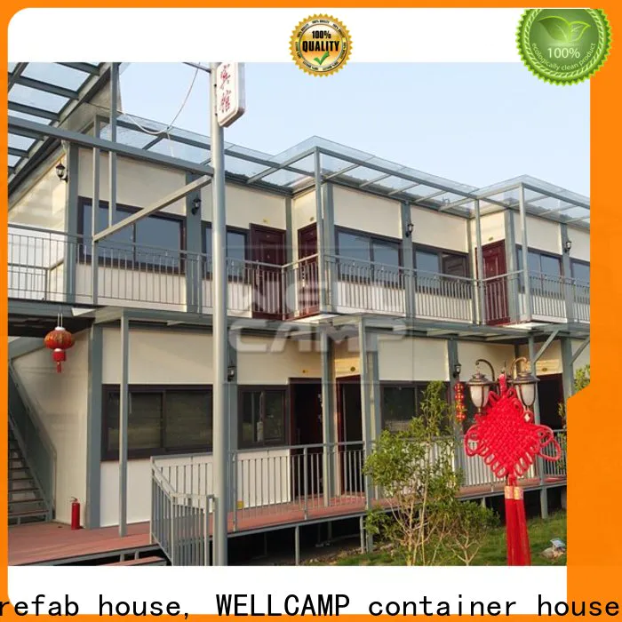 WELLCAMP, WELLCAMP prefab house, WELLCAMP container house folding shipping crate homes in garden for resort
