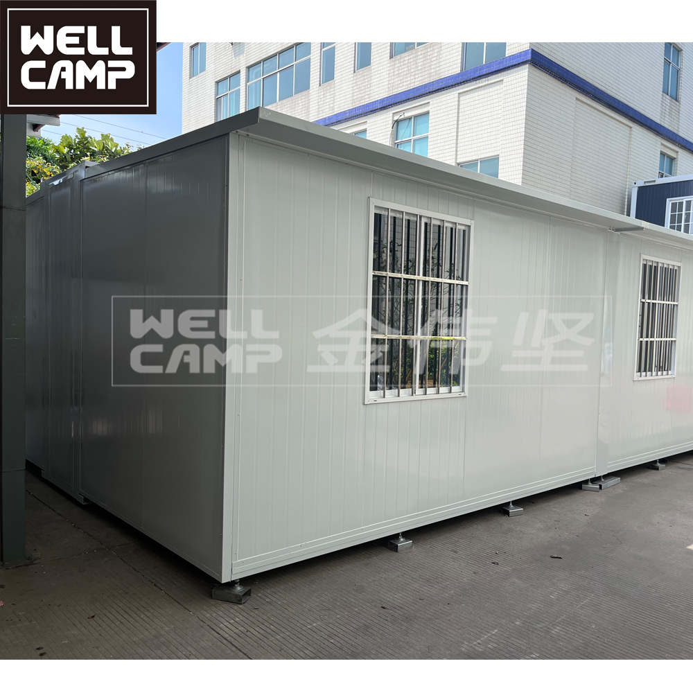 WELLCAMP20FTExpandableCampHouse:Ultra-FoldableLivingSpacewithBathroomandTwoBedrooms,ContainerAccommodationwithQuickInstallation