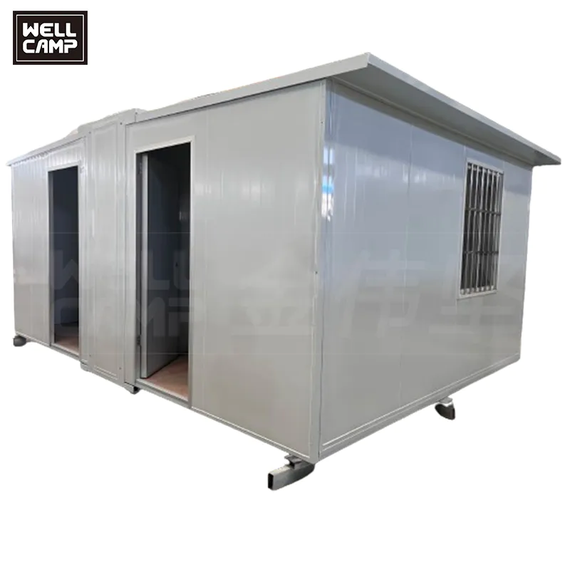 WELLCAMP Expandable Camp House:MEGA-Foldable Living Space with Bathroom and TwoBedrooms,Container Accommodation with Quick Installation.