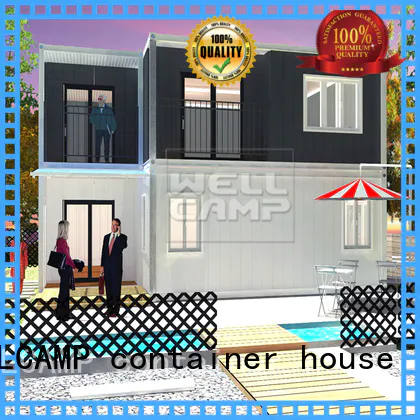 WELLCAMP, WELLCAMP prefab house, WELLCAMP container house light steel modern container homes in garden for resort