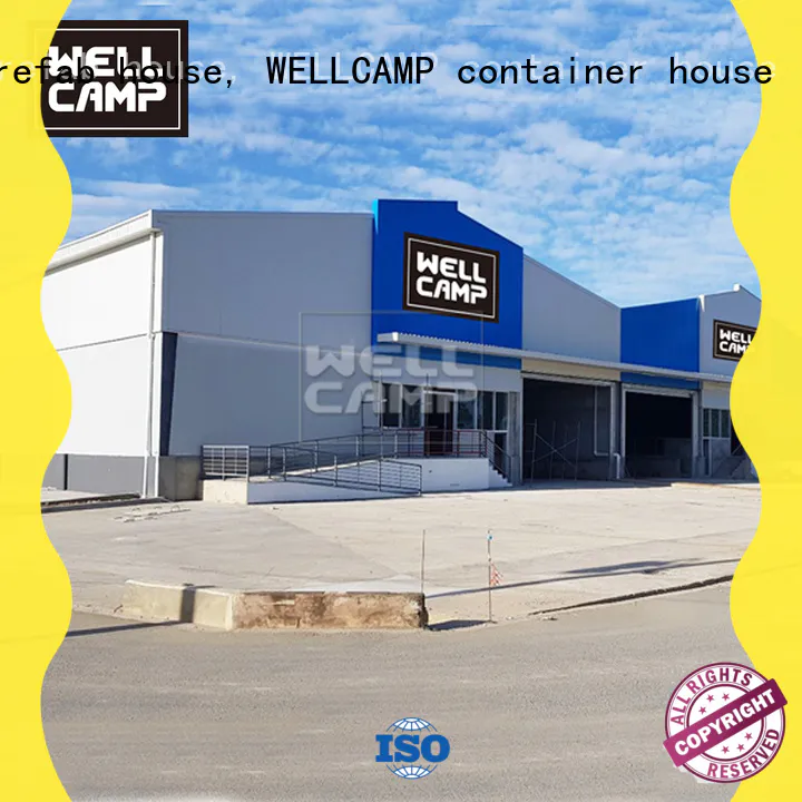 WELLCAMP, WELLCAMP prefab house, WELLCAMP container house professional prefabricated warehouse with brick wall for goods