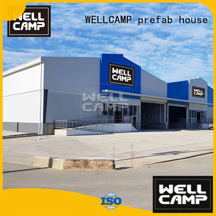 WELLCAMP, WELLCAMP prefab house, WELLCAMP container house steel workshop with brick wall for sale