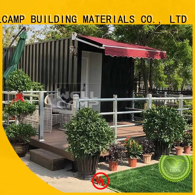 WELLCAMP, WELLCAMP prefab house, WELLCAMP container house Brand Aluminum sliding Fire proof door shipping container house for villa resort FC board supplier