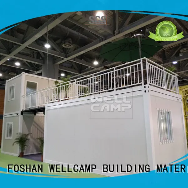 Wholesale glass flat pack container house WELLCAMP, WELLCAMP prefab house, WELLCAMP container house Brand