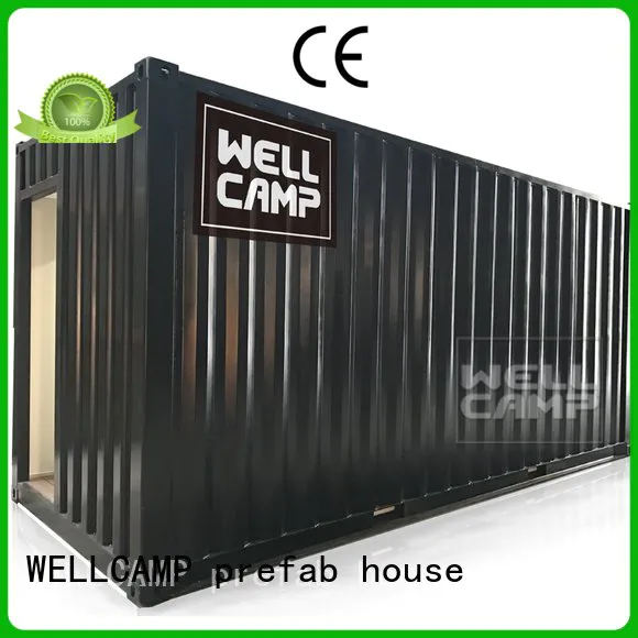 Hot shipping container house for villa resort FC board modern shipping container house PVC tile WELLCAMP, WELLCAMP prefab house,