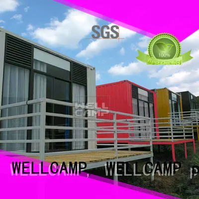 WELLCAMP, WELLCAMP prefab house, WELLCAMP container house Brand Aluminum sliding PVC tile modern shipping container house Fire p