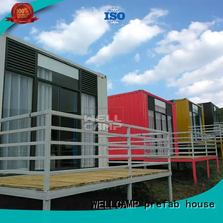 shipping container house for villa resort FC board Fire proof door Warranty WELLCAMP, WELLCAMP prefab house, WELLCAMP container house
